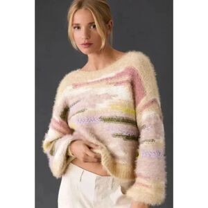 Anthropologie Pilcro
Boat-Neck Cropped Sweater Multi Color size Large
